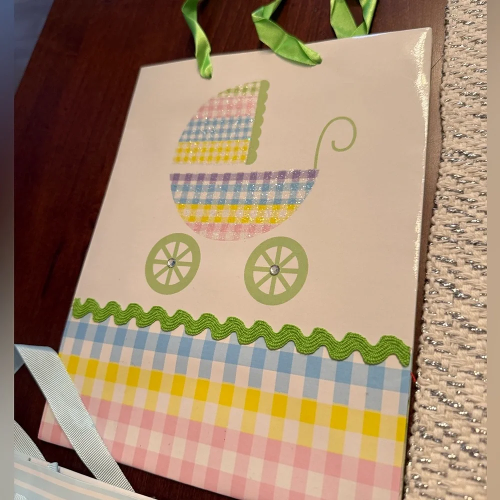 Set of 11 Colorful Gift Bags Set assorted styles and sizes. Total 11 bags